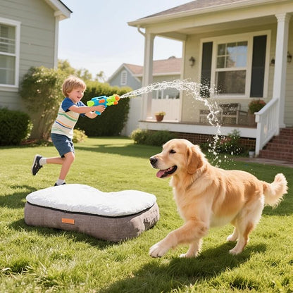 Wagsage Ultra-Luxury Dog Bed, Comes with Two Kinds of Removable Cushions, Warm in Winter and Cool in Summer, Wear-Resistant and Tear-Resistant Supportive Pet Sofa with Non-Slip Bottom, 43inch