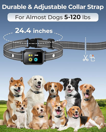 Small Dog Training Collar with Remote 3300FT, Humane Vibrating Dog Collar - Vibration & Beep Only | IPX7 Waterproof & Rechargeable | Fits for Puppies Medium Large Dogs (No Shock)