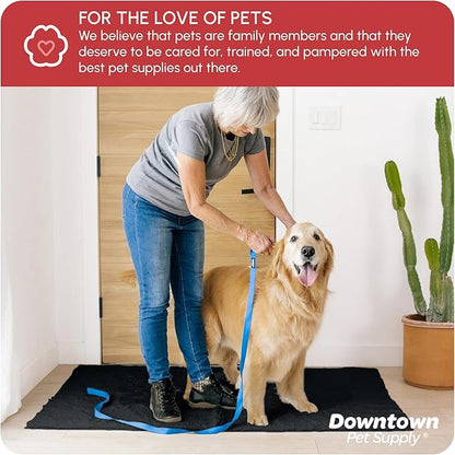 My Doggy Place Dog Mud Mat, 60" x 36" Black – Thick Microfiber Entry Rug for Snow, Mud & Salt – Absorbent, Quick-Dry, Washer-Safe & Non-Slip, X-Large
