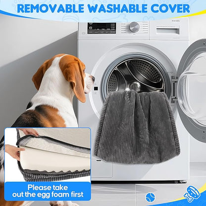 Dog Car Bed, Non-Slip Backseat Extender Pet Mat, Removable Washable Dog Bed for SUVs, Sedans & Trucks, Anti-Slip Travel Bed for Dogs, Easy Clean & Scratch-Proof & Comfort (50"x24.6")