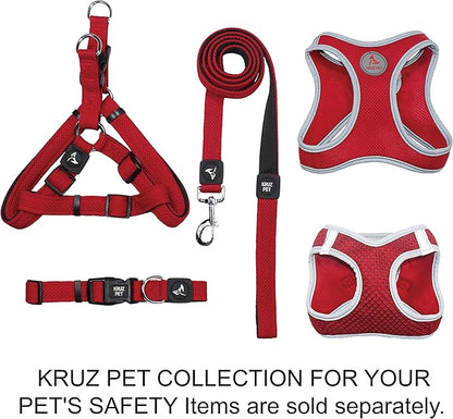 Kruz No Pull Dog Harness (Chest 26”-38”, Weight 44-88 lbs) Heavy-Duty Pet Harness for Large Breeds, Ultra-Comfort Fit, Lifetime Durability, Adjustable Dog Harness No Pull Design (Turquoise, Large)