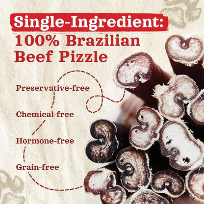 Natural Farm Odor-Free Bully Sticks (6 Inch, 6 Ounces), Packaged by Weight, 100% Beef Chews, Grass-Fed, Fully Digestible Treats to Keep Your Puppies, Small and Medium Dogs Busy