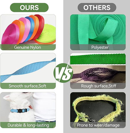 20 PCS Puppy Collars for Litter,Puppy Collars for Small Puppies,Nylon Breakaway ID Collar Whelping Litter Collars(M)