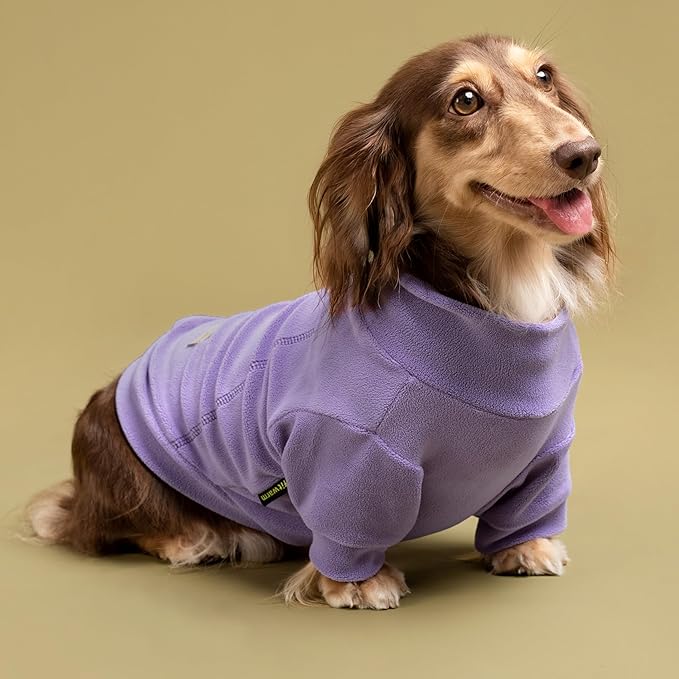 Fitwarm 3 Pack Classic Fleece Dog Sweater, Turtleneck Dog Sweatshirt, Dog Winter Clothes for Small Dogs Boy Girl, Pet Pullover Jumper, Cat Apparel, Purple, MediumPurple, Dark Red, Small