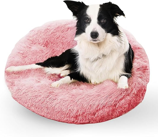 Active Pets Medium Pink Dog Bed for up to 45 lbs, Calming Orthopedic Pet Bedding for Anxiety Relief, Joint Support & Comfort, Washable Dog Furniture