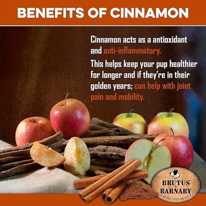 BRUTUS & BARNABY USA Sweet Potato Dog Treats - Crunchy Grain Free Cinnamon Apple Sticks, Promotes Positive Gut Health with Natural Anti-Diarrhea Properties (Cinnamon & Apple, 2 lb)