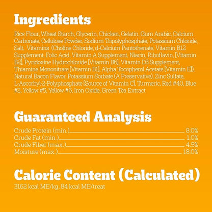 Pedigree Dentastix Large Breed Dog Treats, Bacon Flavor, 1.67 lb. Bag (32 Treats)
