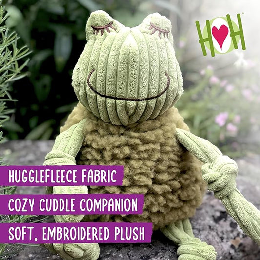 HuggleHounds Knottie Plush Dog Toy - Dog Stuffed Animal Toy, Puppy Toys, Squeaky Dog Toy for Small, Medium & Large Dogs, Soft Fleece, Durable Plush to Keep Them Busy - Ellamae Elephant, Small
