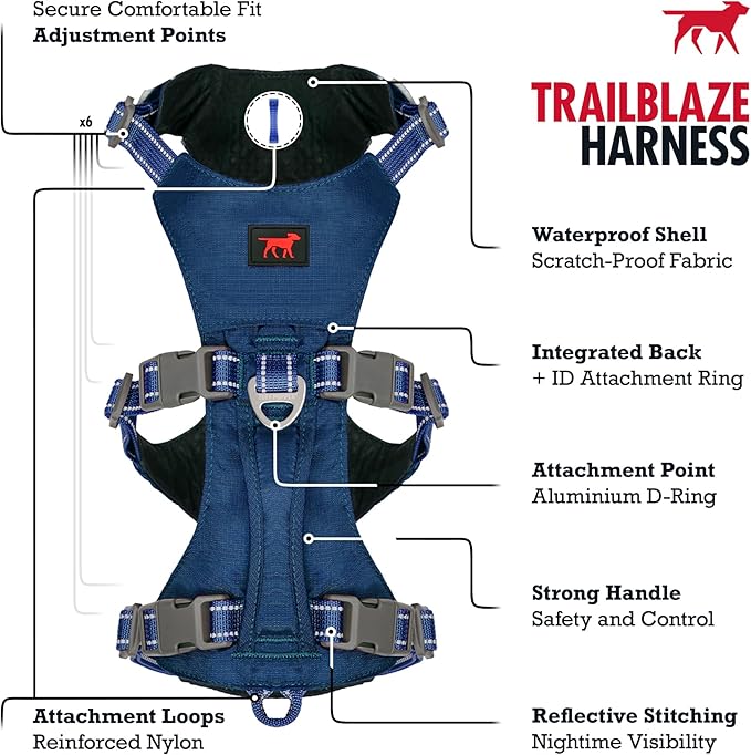 Tuff Pupper Escape Proof Dog Harness for Small Dogs | No Pull Lightweight Adjustable Harness | No Escape Multifunctional Outdoor Pet Gear | Strong Durable Breathable | Secure Comfortable Fit