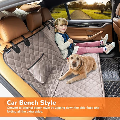 URPOWER Dog Seat Cover Car for Pets 100% Waterproof Pet Hammock 600D Heavy Duty Scratch Proof Nonslip Durable Soft Back Covers Cars Trucks and SUVs
