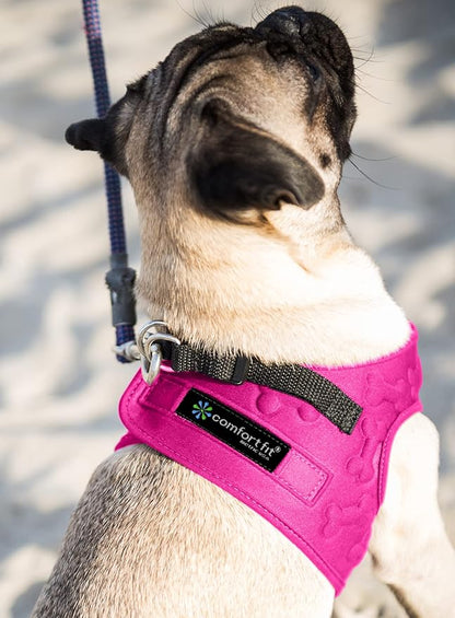 Comfort Fit Dog Harness No Pull No Escape Harness Adjustable Buckles Soft Padded Reflective Choke Step in Dog Vest with Easy Control Handle for Small Medium Large Dogs & Puppies