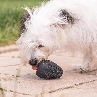 Chew King Supreme Durable Rubber Dog Toy for Aggressive Chewers, Treat-Dispensing Heavy-Duty Chew Toy with Safety Air Vent, Interactive Dog Toy for Training & Enrichment, Medium 3.2" x 2.5"