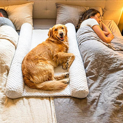 Does Your Dog Love You a Little Too Much at Night? Try Denmate:The First On-Bed Dog-Bed Designed to stabilize Nighttime Movement & Improve Dog & Owners Sleep. Machine Washable. Sleep Better Together