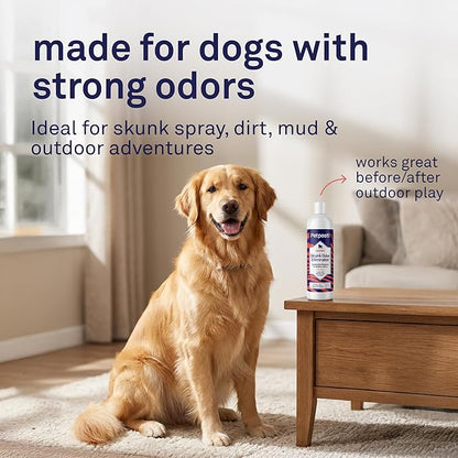 Petpost | Skunk Odor Eliminator Shampoo for Dogs & Cats. Neutralizes Strong Odors. Gentle & Safe Formula. 16 oz