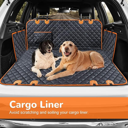 URPOWER Dog Car Seat Cover for Pets 100% Waterproof Hammock 600D Heavy Duty Scratch Proof Nonslip Durable Soft Pet Back Seat Covers for Cars Trucks and SUVs