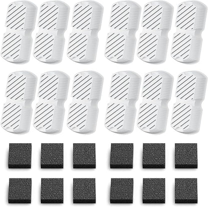 GROOKPET Pet Water Fountain Filters: 24 Dog Water Fountain Filters Replacement - Dog Fountain Filters - Including 12 Filters + 12 Sponges - Suitable for GROOKPET Pet Water Fountain