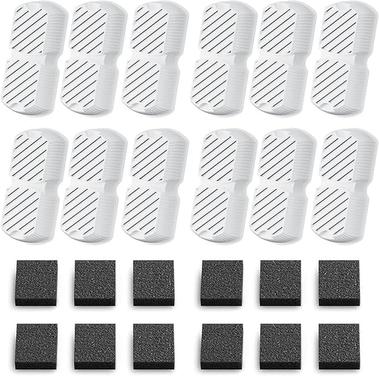 GROOKPET Pet Water Fountain Filters: 24 Dog Water Fountain Filters Replacement - Dog Fountain Filters - Including 12 Filters + 12 Sponges - Suitable for GROOKPET Pet Water Fountain