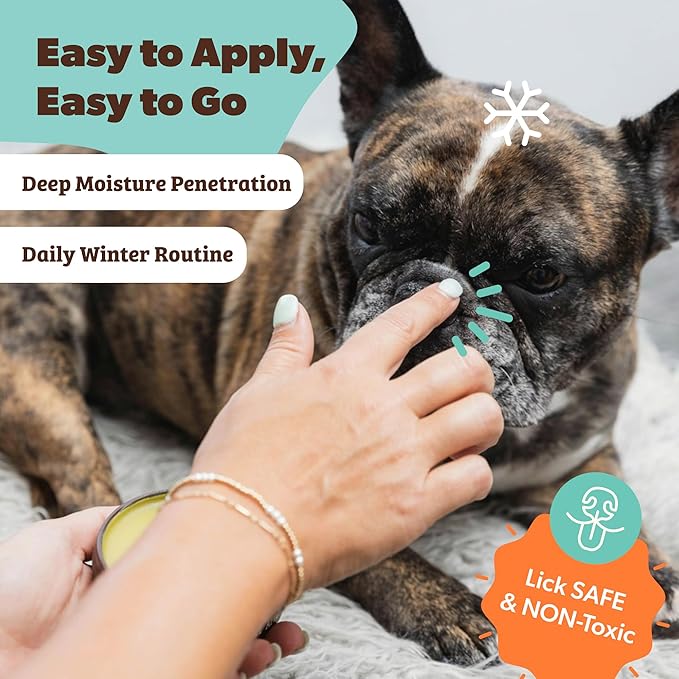 Natural Dog Company Snout Soother Balm – Dog Nose Balm for Dry Cracked Snouts, Moisturizing Winter Nose Care with Coconut Oil & Shea Butter, Lick Safe Dog Snout Balm for All Breeds, 1 oz Tin
