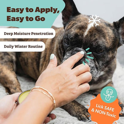 Natural Dog Company Snout Soother Balm – Dog Nose Balm for Dry Cracked Snouts, Moisturizing Winter Nose Care with Coconut Oil & Shea Butter, Lick Safe Dog Snout Balm for All Breeds, 1 oz Tin