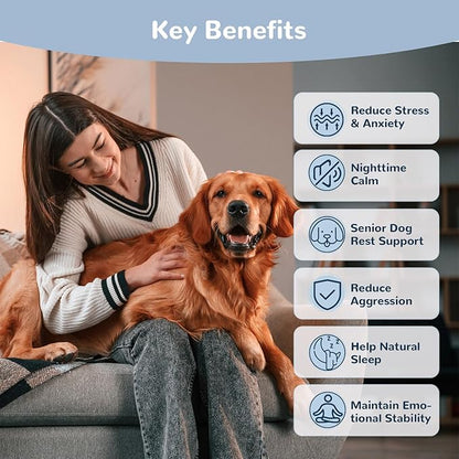 Vetriuntrix Calming Chews with Melatonin Set, Dog Calming Soft Chews for Fireworks, Storms, Thunder, Barking, Separation