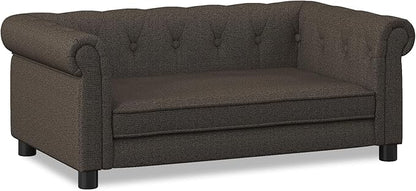 KEIKI Dog Bed for Medium and Large Dogs, Elevated Pet Sofa Bed, Durable Elevated Dog Couch with Legs, 39" Pet Bed for Dogs, Dark Brown