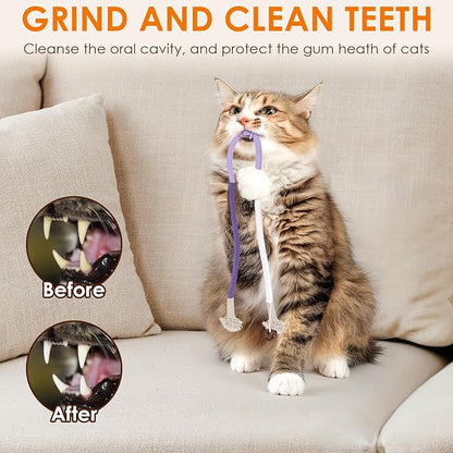 TINDTOP Cat Toys Chew Ropes, 3 Pack Interactive Cat Nip Kicker Toy for Indoor Kittens, Teeth Cleaning Toy for All Breeds, 19.5 Inches (50cm)