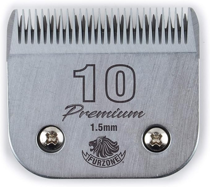 FURZONE Detachable Blade - Size 10 Blade 1/16", Made of Extra Durable Japanese Steel, Compatible with Most Andis, Oster, Wahl A5 Clippers