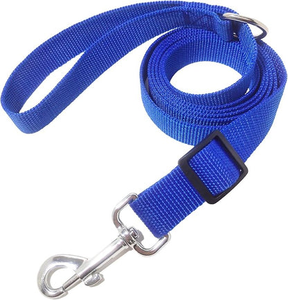 6FT Adjustable Dog Leash, Nylon Dog Leashes for Medium Large Dogs (Blue)