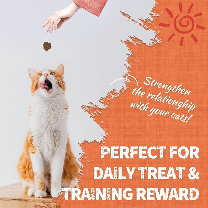 Just Try 16 OZ Daily Vitamins Cat Treats Multivitamin Boost Flavor Healthy Cat Snacks Training Biscuits Health & Energy for Cats