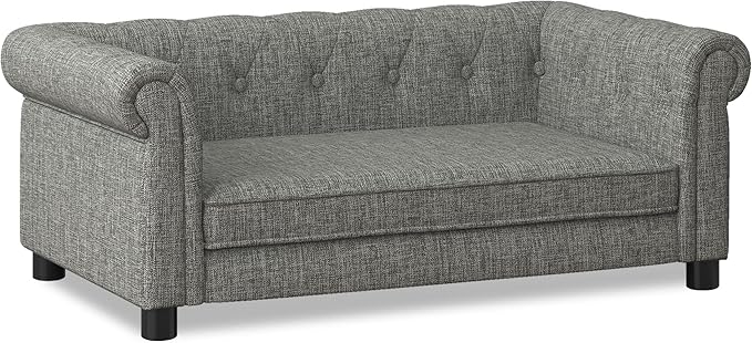 KEIKI Dog Bed for Medium and Large Dogs, Elevated Pet Sofa Bed, Durable Elevated Couch Bed with Legs, 39" Pet Bed for Dogs, Gray