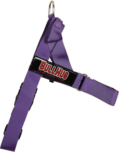 BULLHUG Adjustable Dog Harness– No Pull, No Choke – for English Bulldogs, French Bulldogs, Pugs & Broad-Chested Breeds – Easy, Safe Walks (Violet, Medium)