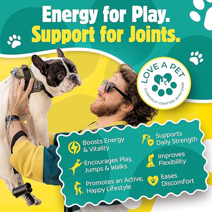 Love a Pet Advanced Hip & Joint Support – Joint Supplement for Dogs Bacon Flavor Soft Chews; MSM & Turmeric for Mobility & Glucosamine for Dogs – Dog Vitamins and Supplements, 120 Chews