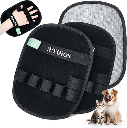 sonluk 2PCS Pet Hair Removal Glove for Dogs&Cats,Upgraded 5-Finger Electrostatic Pet Hair Remover,Reusable Magic Brush Hair Remover Glove for Laundry,Carpets,Sofa Gaps and Car Seats