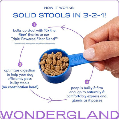 Native Pet WonderGland - Dog Anal Gland Treatment Using Fiber for Dogs - Prevents Scooting for Dogs Anal Gland Supplement Including Dog Gut Health Probiotics for Anal Gland Support - 120 Scoops