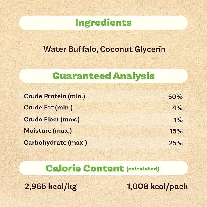 A Freschi srl Buffalo Dog Treats, All-Natural, Hypoallergenic, High Protein, Low Fat, Human Grade Puppy Chews – Healthy Grain-Free Training Treats, 12oz Jerky Strips