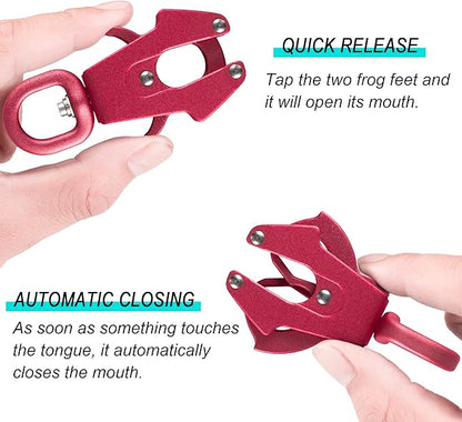 GEIT 2/4/5/6FT Dog Leash, Heavy Duty Rope Leashes, Reflective Nylon Pet Lead with Aluminum Quick Release/Locking Tactical Frog Clip for Small Medium and Large Dogs, Red, 1/2 inch