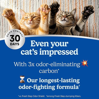 Fresh Step Heavy Duty Odor Block Advanced Multi Cat Clumping Litter with Febreze, 17.5 lb (Package May Vary)