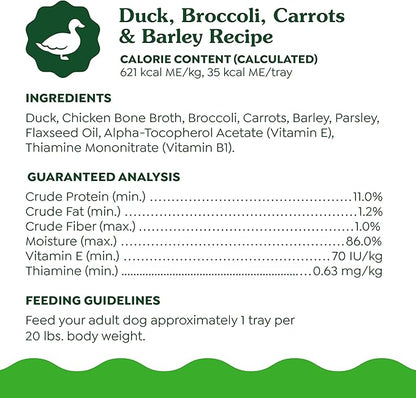 Greenies Smart Topper High Protein Wet Mix-in for Dogs, Duck, Broccoli, Carrots & Barley Recipe in Vitabroth Broth - Bone Broth + Vitamins E & B1, 10 Count