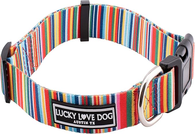 Lucky Love Dog - Adjustable Dog Collar with Easy Click Buckle for Small Ones, Durable, & Comfortable for Male & Female Dogs, Pet Collar for Puppies & Adult Dogs - Hippie, XS
