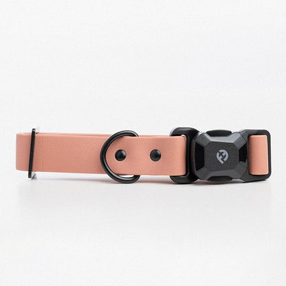 2026 New Edition, Fei & Eve PVC MagEase Dog Collar - Patented Magnetic Buckles | Fur-Safe | 450LB Escape-Proof | Adjustable Fit | Medium (Blush)