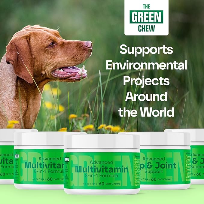MedsMeHappy 8-in-1 Advanced Multivitamin for Dogs - Omega-3, Joint & Bone Support, Skin & Coat Health - Dog Vitamins & Probiotics for Digestion - Dog Supplies Chicken Flavored 60 Soft Chews