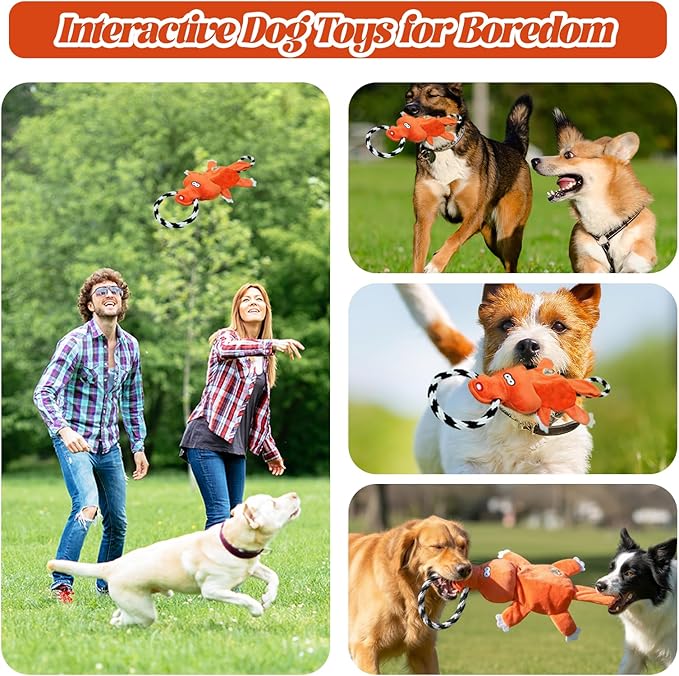 WUGO Tug of War Dog Toy - Interactive Tough Tug of War Toy with Rope Knotted Rope Puppy Toys to Keep Them Busy