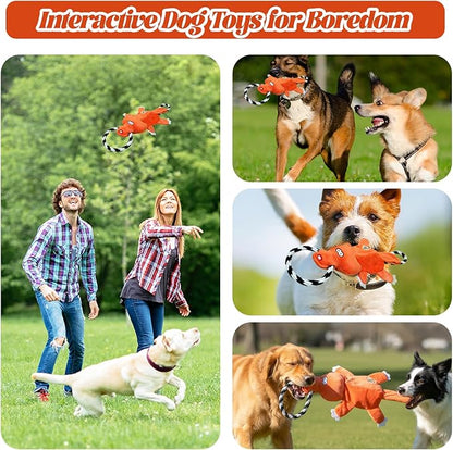WUGO Tug of War Dog Toy - Interactive Tough Tug of War Toy with Rope Knotted Rope Puppy Toys to Keep Them Busy
