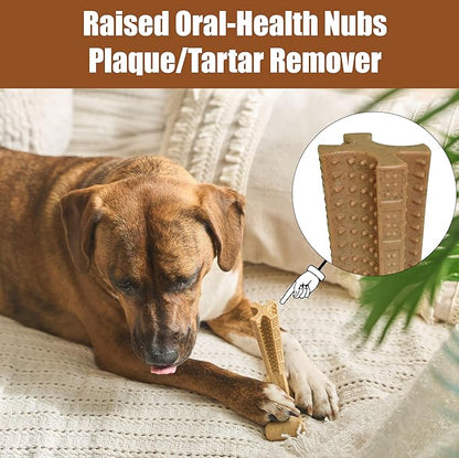 SPOT Bam-Bones Plus T-Bone, Bamboo Fiber & Nylon Dog Chew, Durable for Aggressive Chewers, Non-Splintering, for Adult Dogs & Teething Puppies Under 60lbs, 6in, Chicken Flavor