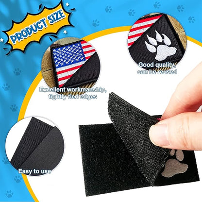 12 PCS Service Dog Patches Removable Tactical Hook Loop Harness Embroidered in Training Patch Do Not Pet Working Dog Patch for Vest Harnesses Collars Leashes