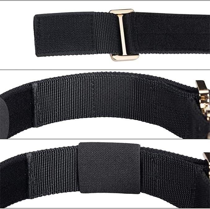 EXCELLENT ELITE SPANKER Tactical Dog Collar Military Adjustable Heavy Duty Training Dog Collar with Metal Buckle and Control Handle(Black)