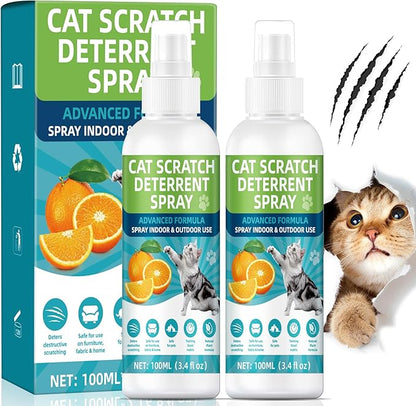 KODASNY Cat Deterrent Spray, Natural Non-Toxic Cat Repellent Spray, Indoor & Outdoor Pet Training Cat Anti-Scratch Spray for Furniture, Carpet, Sofas, Curtain Protection, No Trace Formula (200 ML)
