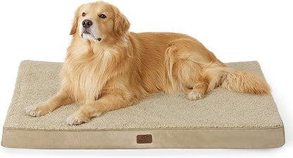 Bedsure XL Dog Beds Large Sized Dog - Extra-Large Comfy Flat Puppy Bed with Removable Washable Cover, Orthopedic Egg Crate Foam Pet Mat, Suitable for Pet Up to 100 lbs