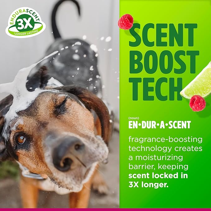 TropiClean Dog Perfume, Long Lasting Raspberry Lime Cologne, Deodorizing Spray for Smelly Dogs, After Bath Detangling Spray, Safe for Cats, 8oz.