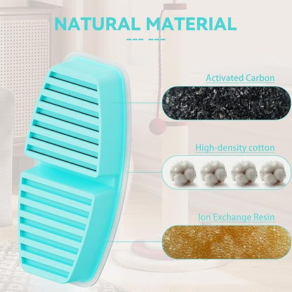 FOFNON Dog Water Fountain Filter: 12 Pet Water Fountain Filters - Including 6 Pieces of Filters + 6 Pieces Sponges - Suitable for FOFNON Wired Dog/Cat Fountain